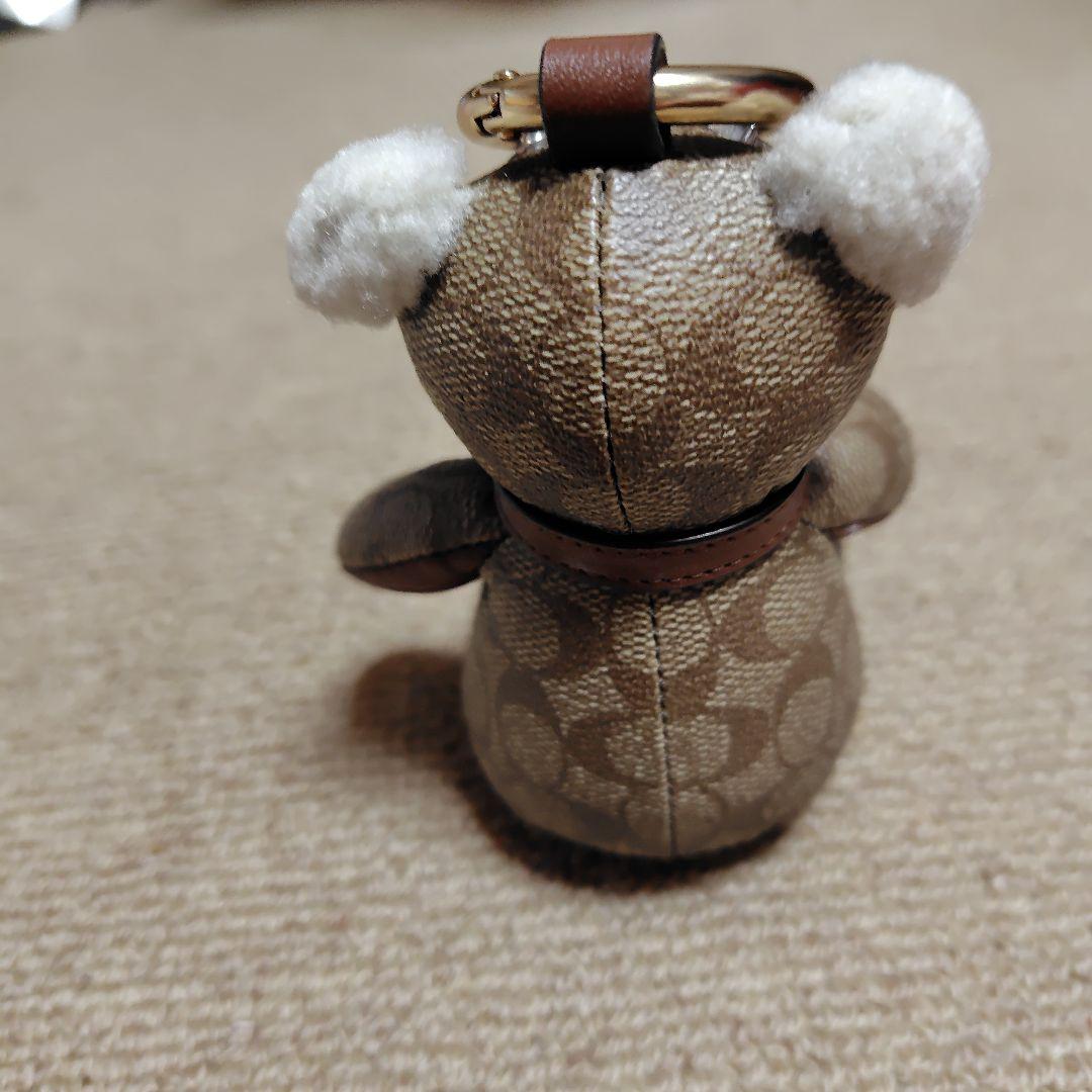 COACH　テディベア　クマ型レザーキーホルダー ブラウン　新品未使用