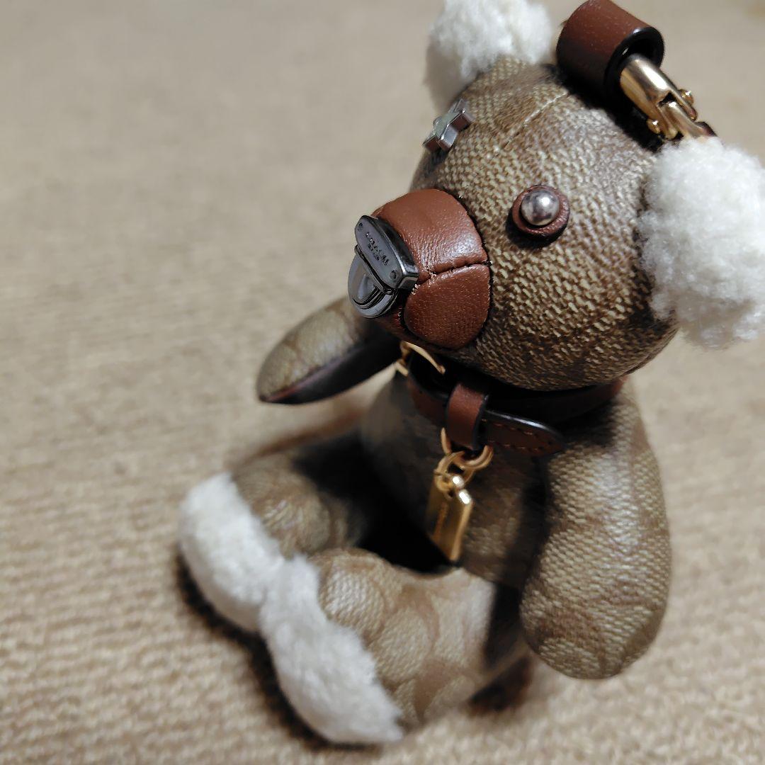 COACH　テディベア　クマ型レザーキーホルダー ブラウン　新品未使用