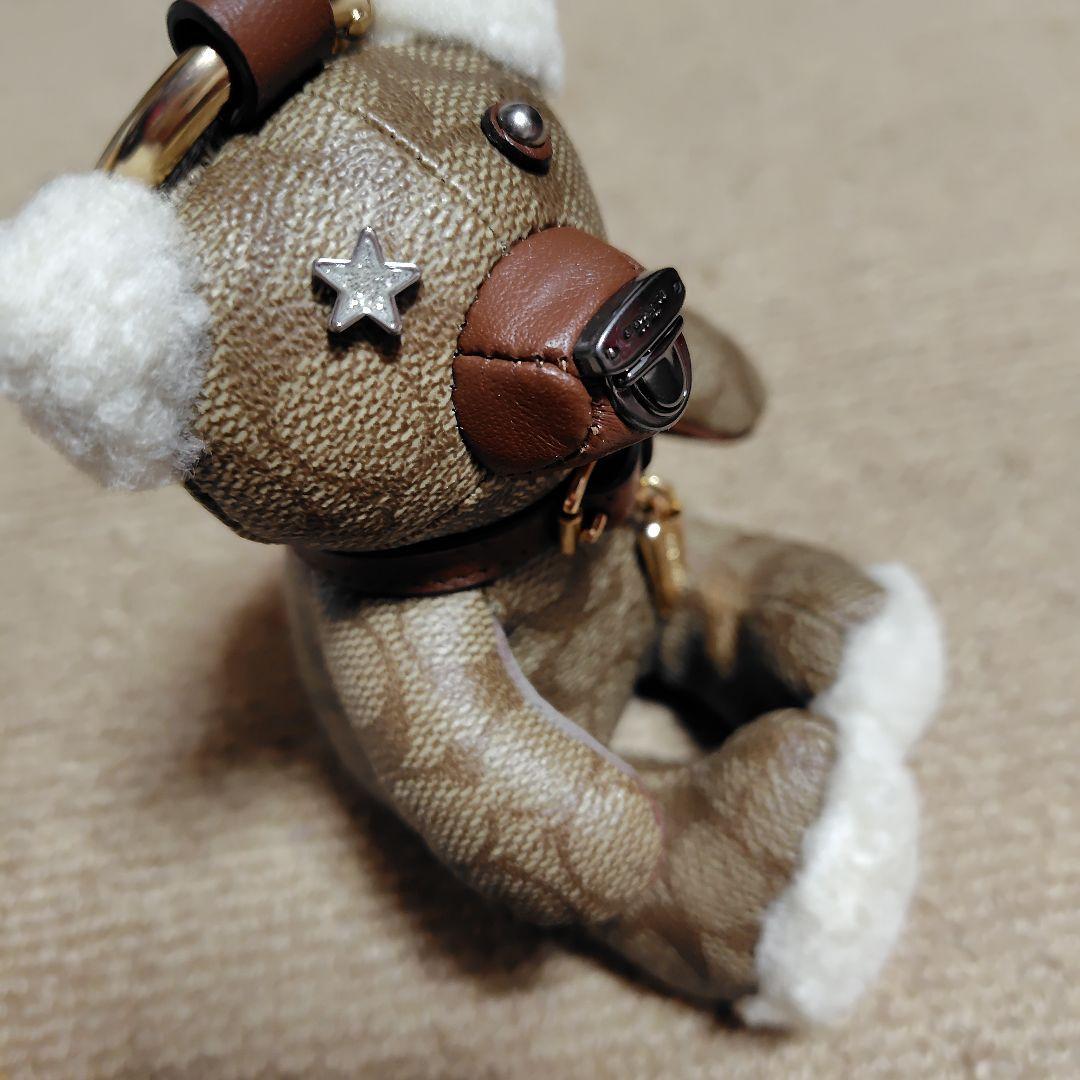 COACH　テディベア　クマ型レザーキーホルダー ブラウン　新品未使用