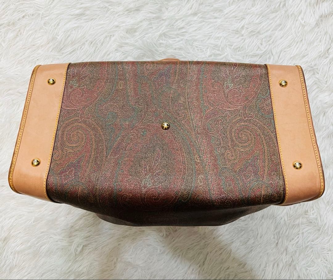 極美品✨ 希少✨ ETRO エトロ ボストンバッグ 鍵付き ペイズリー PVC