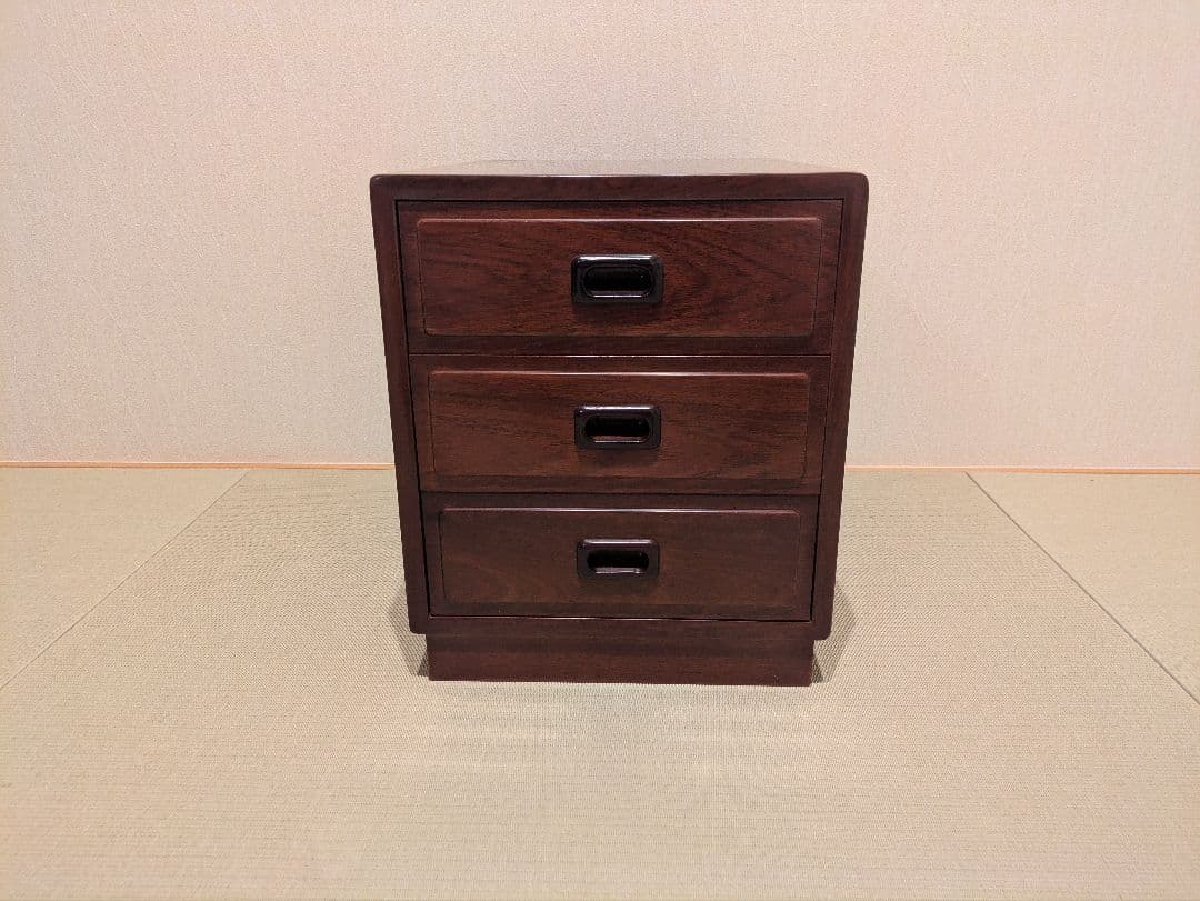 【オールドカリモク】Karimoku 小物収納 3段チェスト 文机 書斎家具