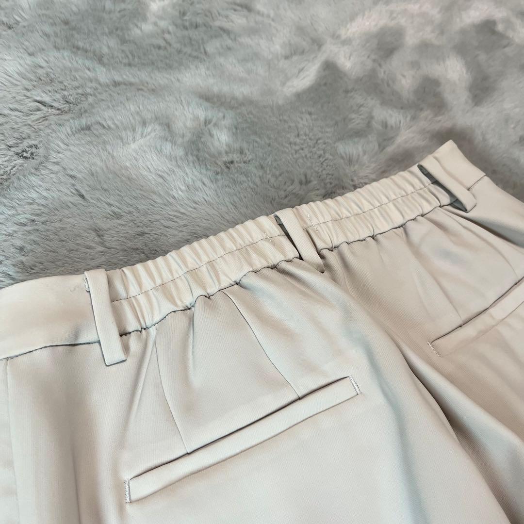 美品 プラステ スーツ セットアップ ノーカラー カラーレス ズボン 洗える L