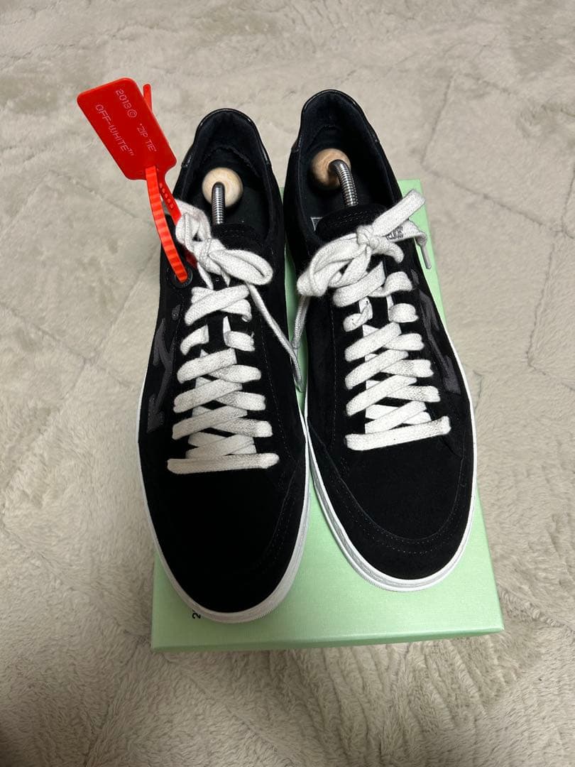 【最終値下げ】off-white オフホワイト 黒 スエード 27cm 古着