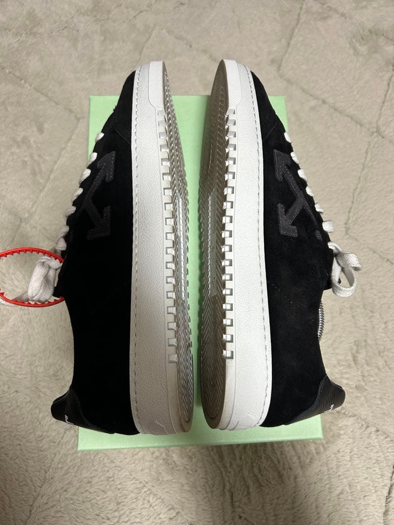 【最終値下げ】off-white オフホワイト 黒 スエード 27cm 古着