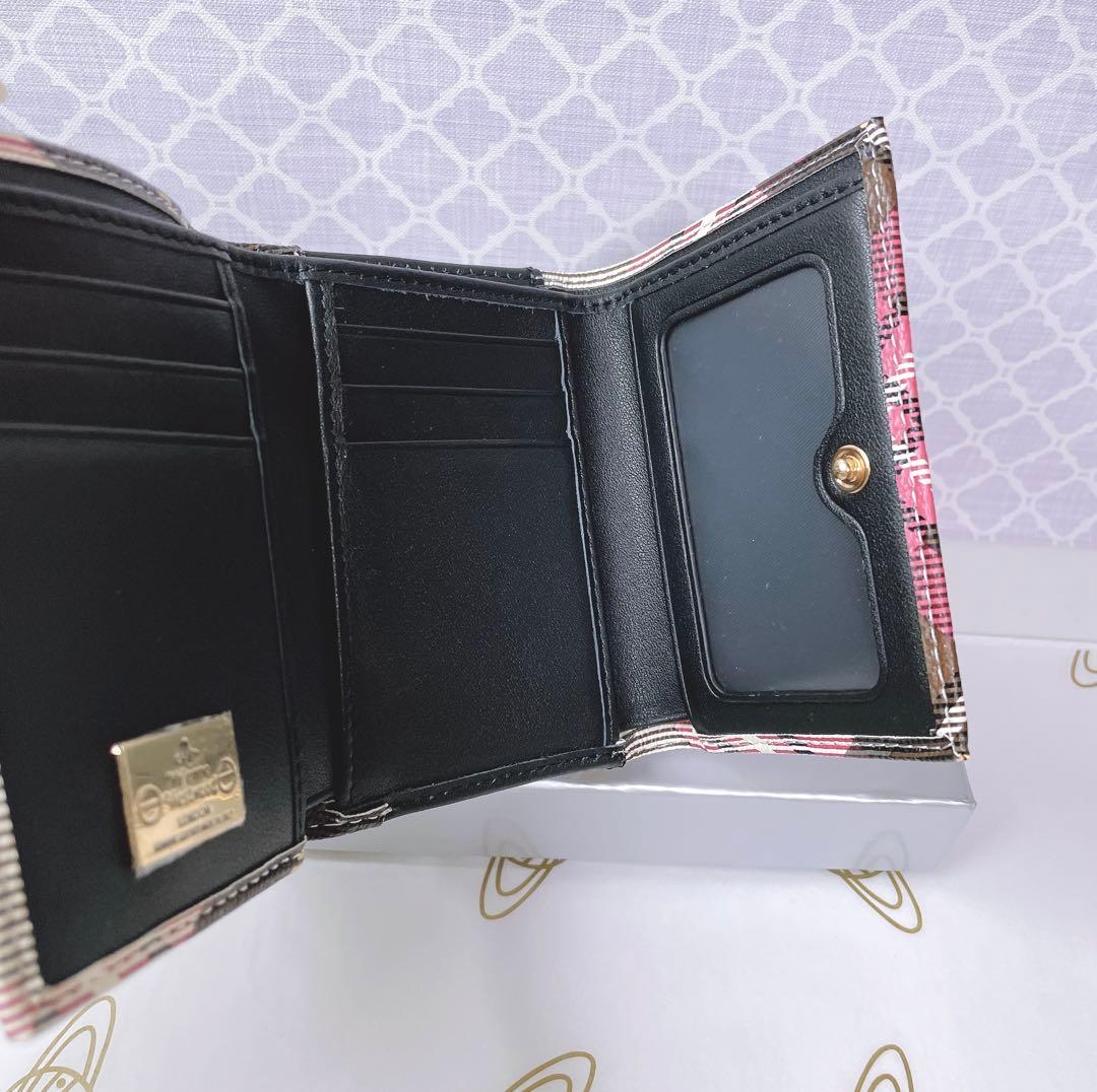 【可愛すぎ♡新品】可愛い ヴィヴィアン・ウエストウッド 三折り財布 チェック