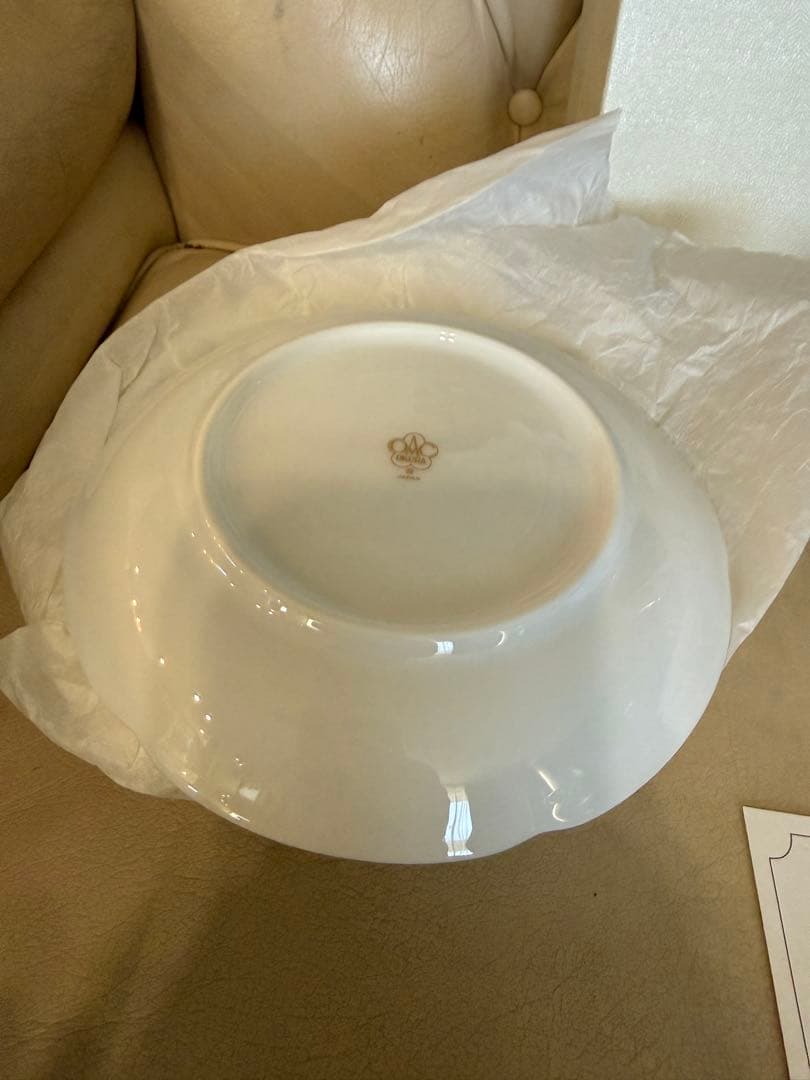 82:大倉陶園 銘々皿　ホワイト金縁皿 10枚セット