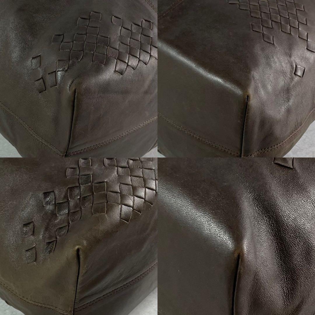 即決価格！ボッテガヴェネタ イントレチャート 茶 トートバッグ ハンドバッグ