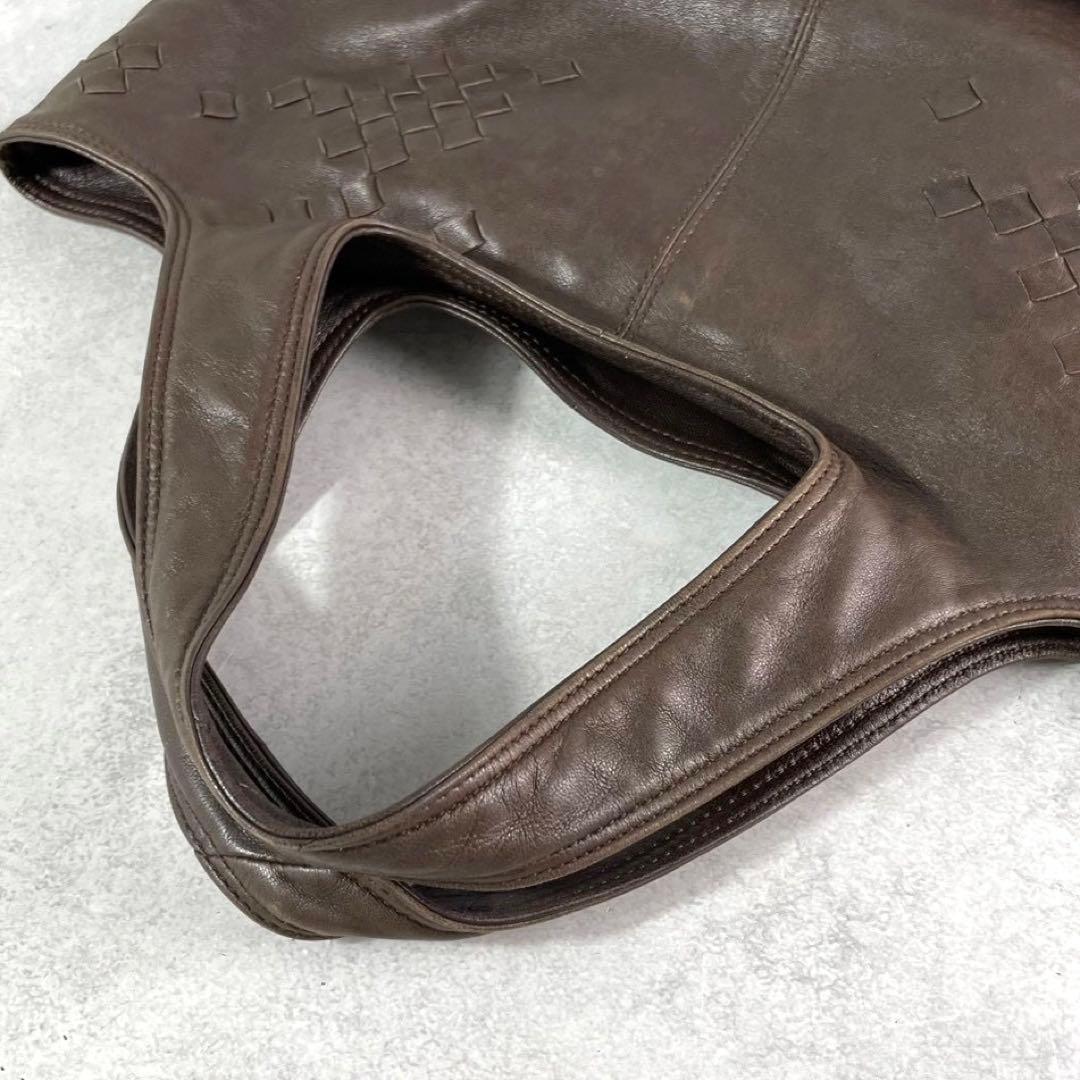 即決価格！ボッテガヴェネタ イントレチャート 茶 トートバッグ ハンドバッグ