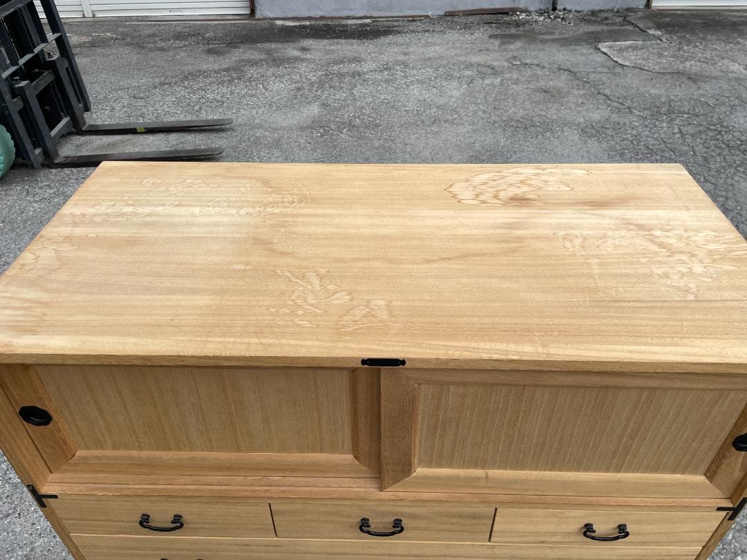 ★ 古家具 高級桐衣装箪笥 H114xW94.5xD44 桐 たんす タンス