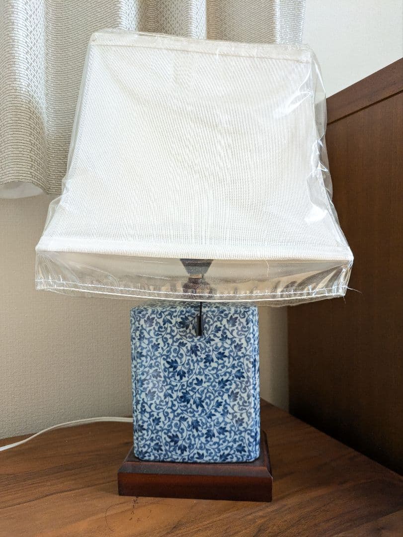 陶器　テーブルランプ　美品