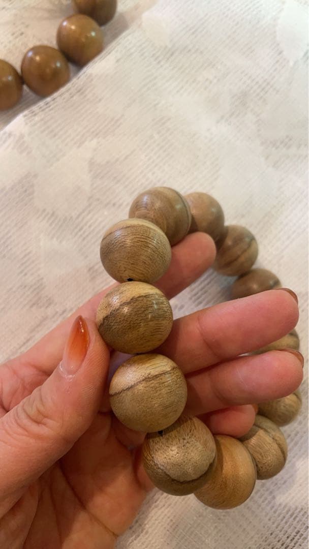 開運　数珠　沈香（じんこう）天然木ブレスレット　精神安定　集中力アップ20mm