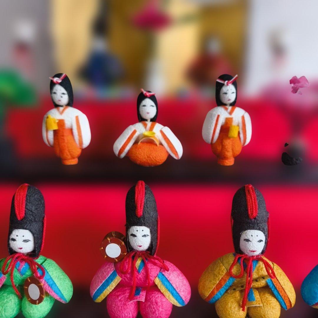 ※値下げしました！【繭雛・ランク松】三段飾り（手作り）