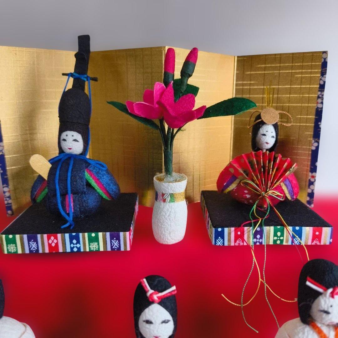 ※値下げしました！【繭雛・ランク松】三段飾り（手作り）