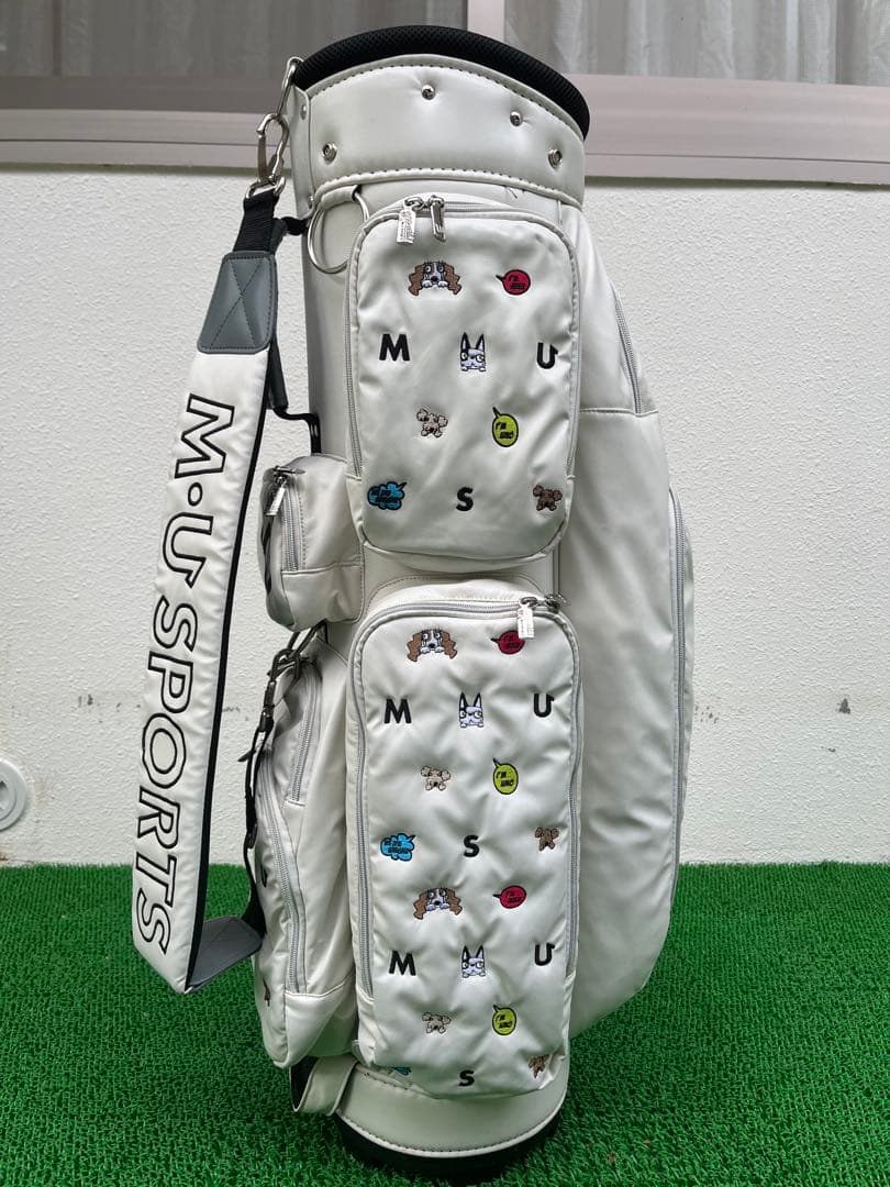 MU SPORTS キャディバッグ　ホワイト