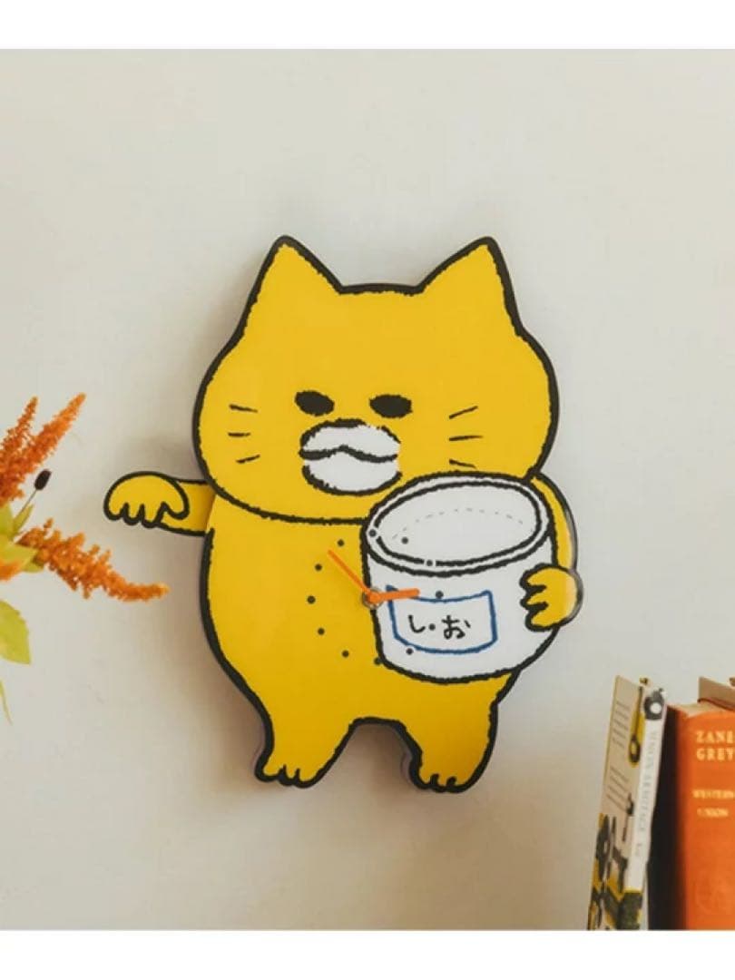 studio CLIP　ノラネコぐんだん　塩まき壁掛け時計