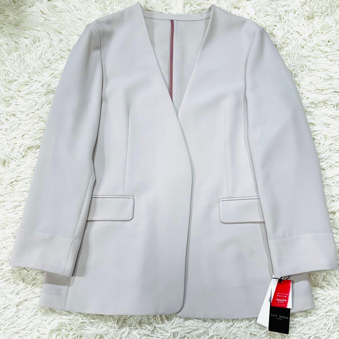 AOKI【未使用タグ付♡洗える♪】ノーカラースーツセットアップ　パンツ　Lサイズ