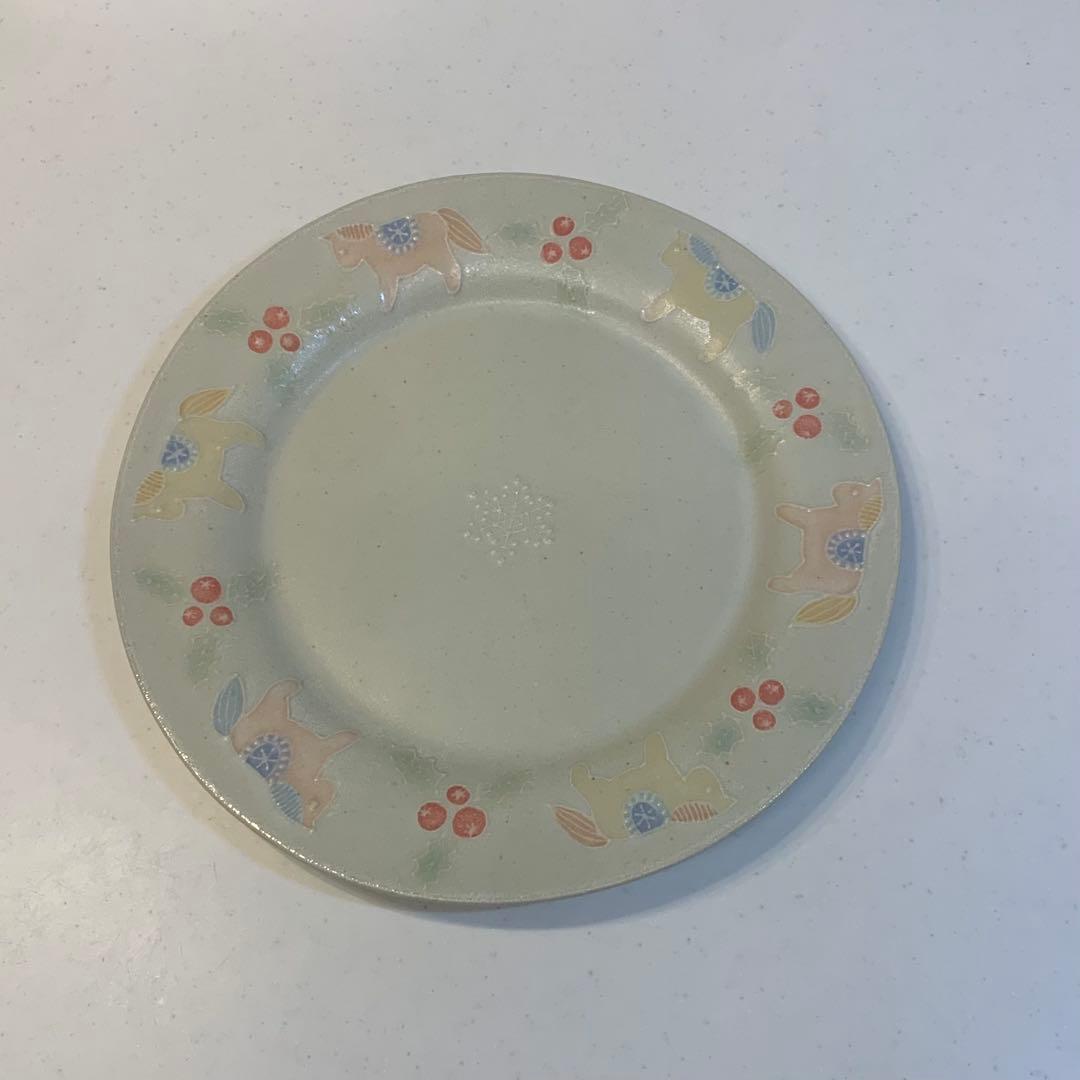 【新品未使用・再値下げ】中村かりん　陶器　大皿　プレート　クリスマス