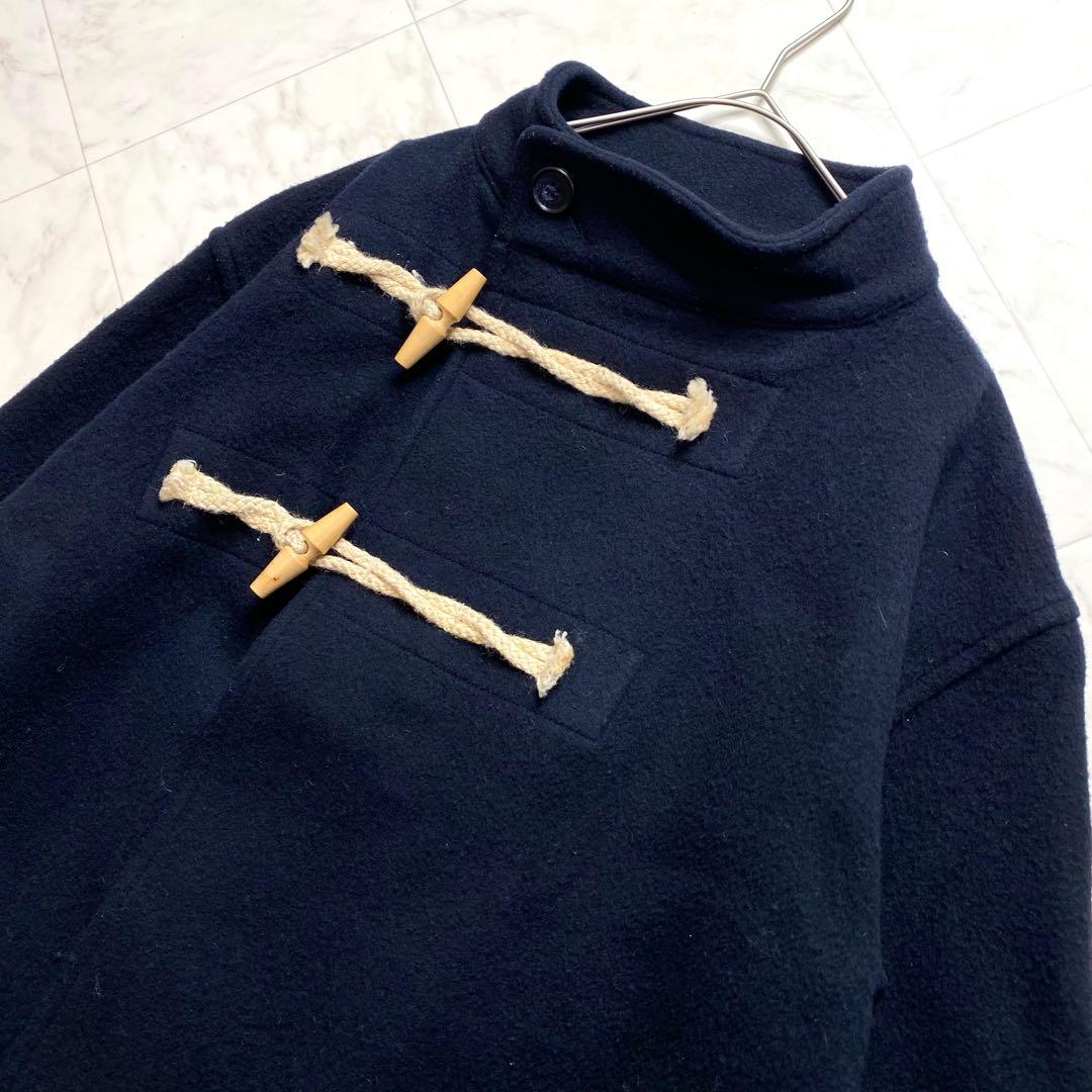 グランマママドーター　ネイビー濃紺　スタンドカラー　ダッフルコート　ロングコート