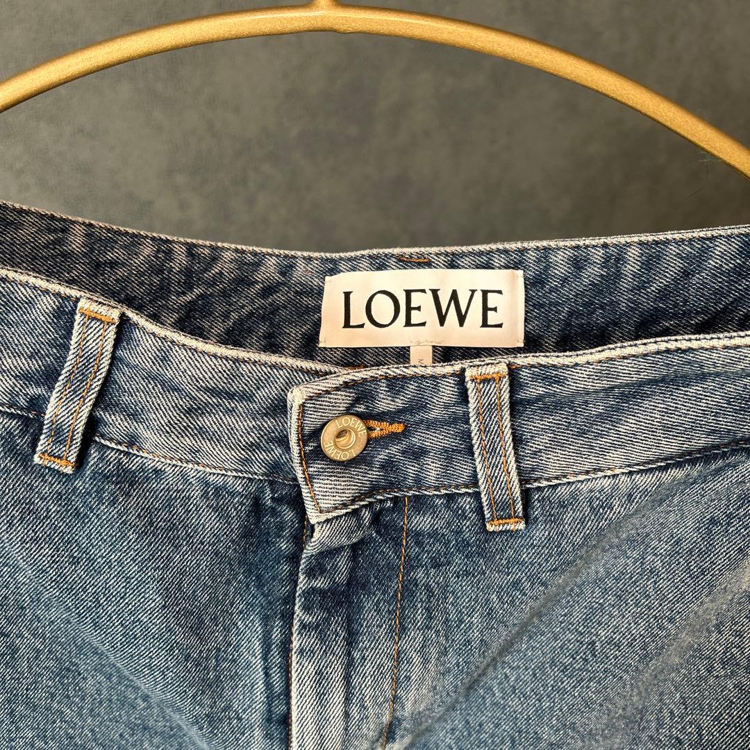 新春‼️ 未使用同様❣️ロエベアナグラムバギーデニム❣️38可愛い