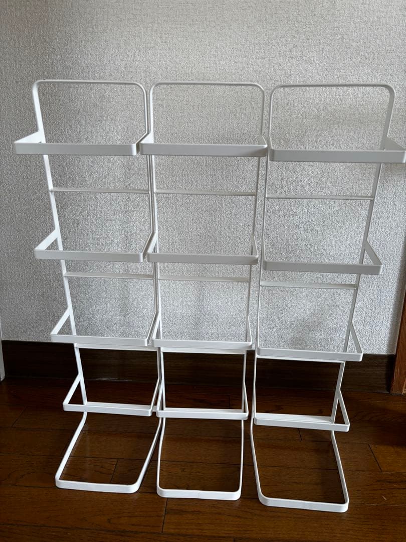 tower CDラック3つセット　ホワイト　山崎実業