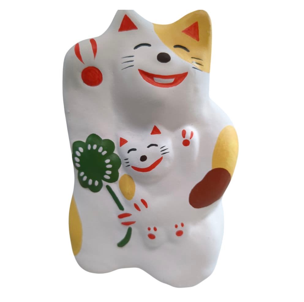 【開運】工房 輪葉葉 招福猫 親子猫 ※親猫右手上げ ※子猫左手上げ