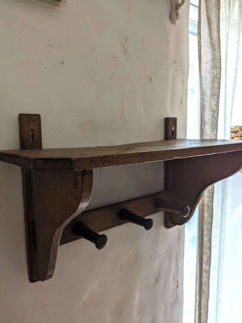 アンティーク　ウォールシェルフ　ウォールフック