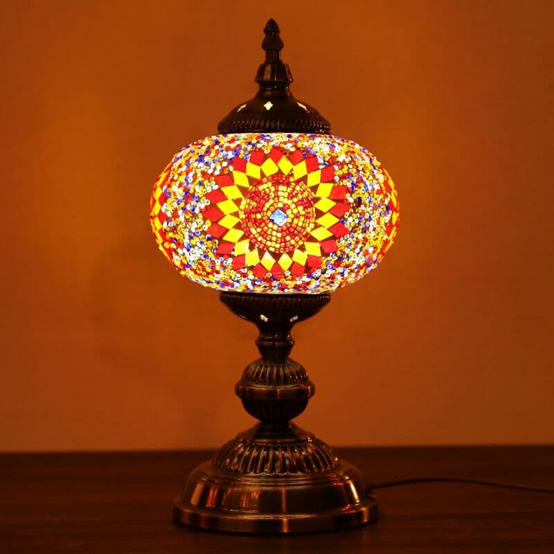 高品質 トルコのモザイク テーブルランプ