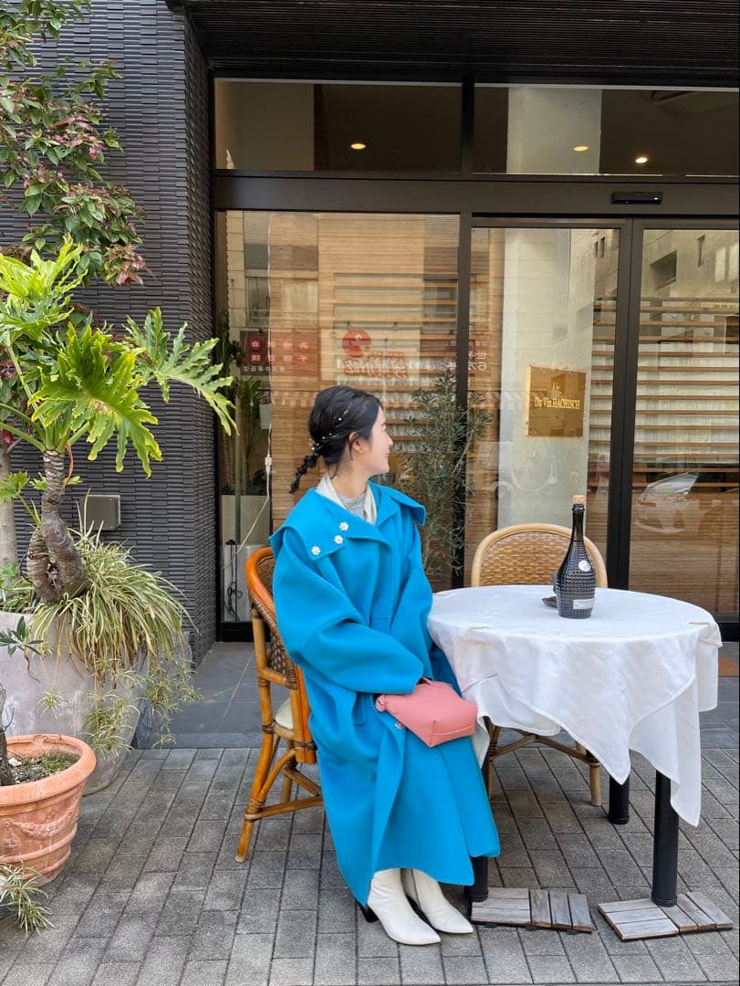 【着画あり】ルシェルブルー Hooded Over Coat 青