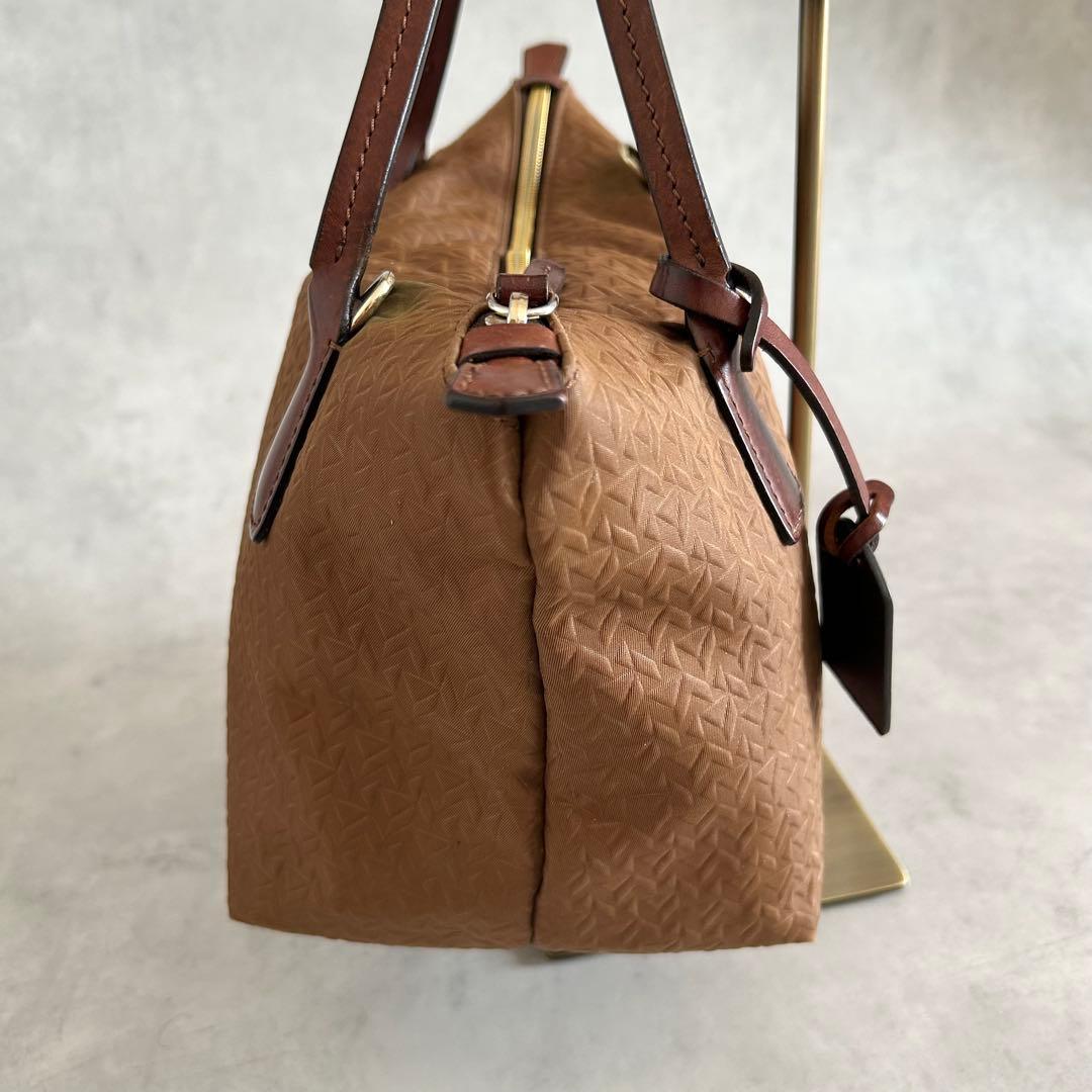 希少カラー美品ロベルタピエリ タタミMINI DUFFLEトートバッグエンボス