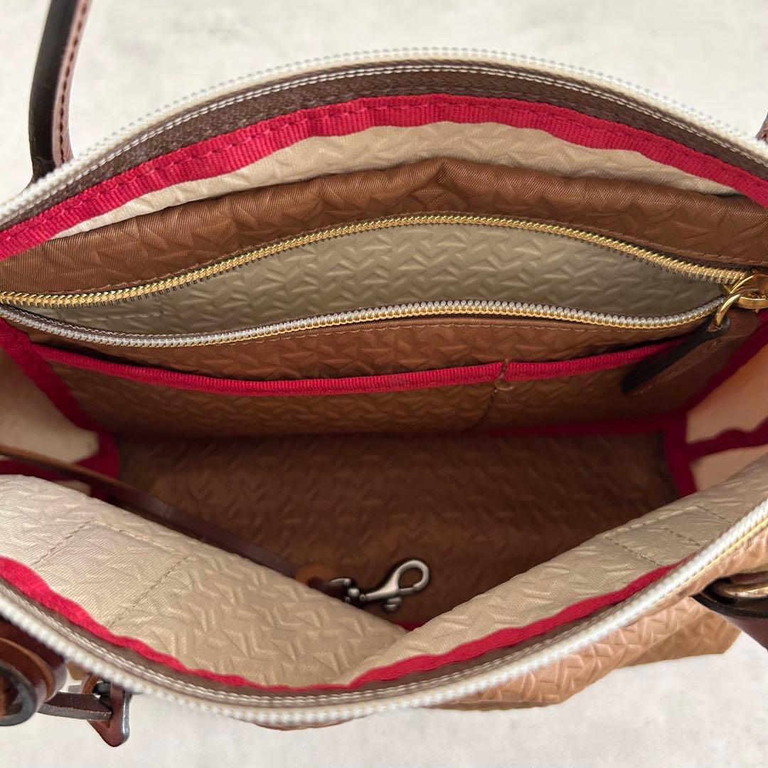 希少カラー美品ロベルタピエリ タタミMINI DUFFLEトートバッグエンボス