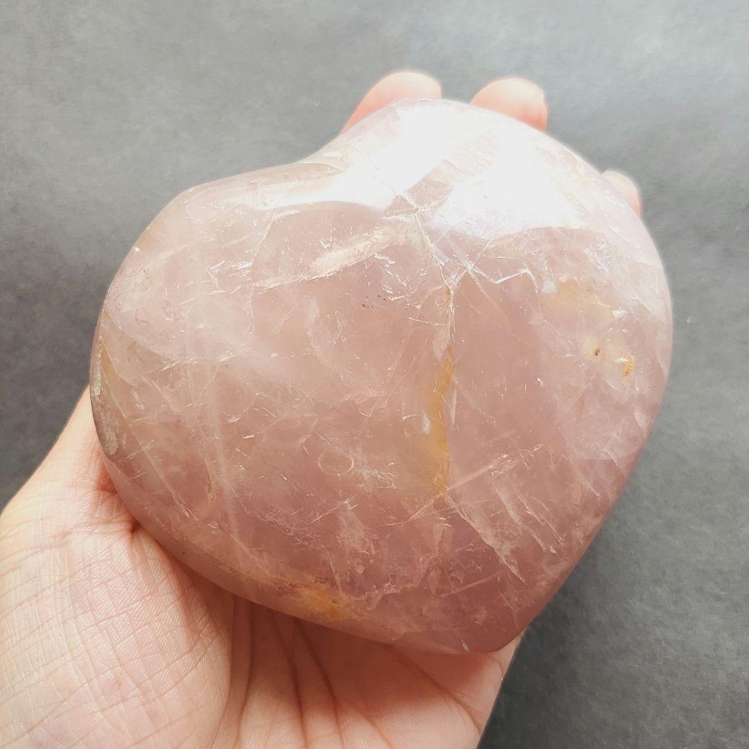 【一点物】ローズクォーツ ハート インテリア 置物✩.*˚