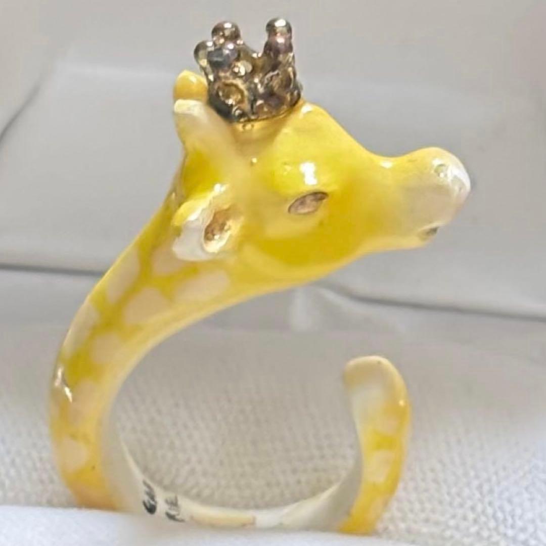 キリン指輪 トキメキ帝国の桃色ガブリエル リング　グレー レディース 動物 王冠