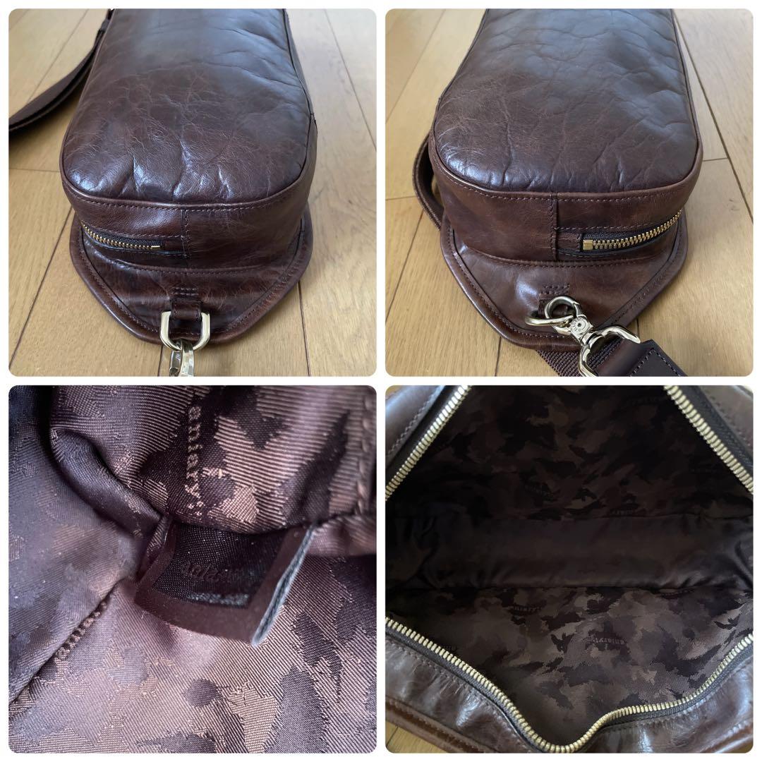 アニアリ Aniary レザーボディバッグ 11-07000 中古ダークブラウン