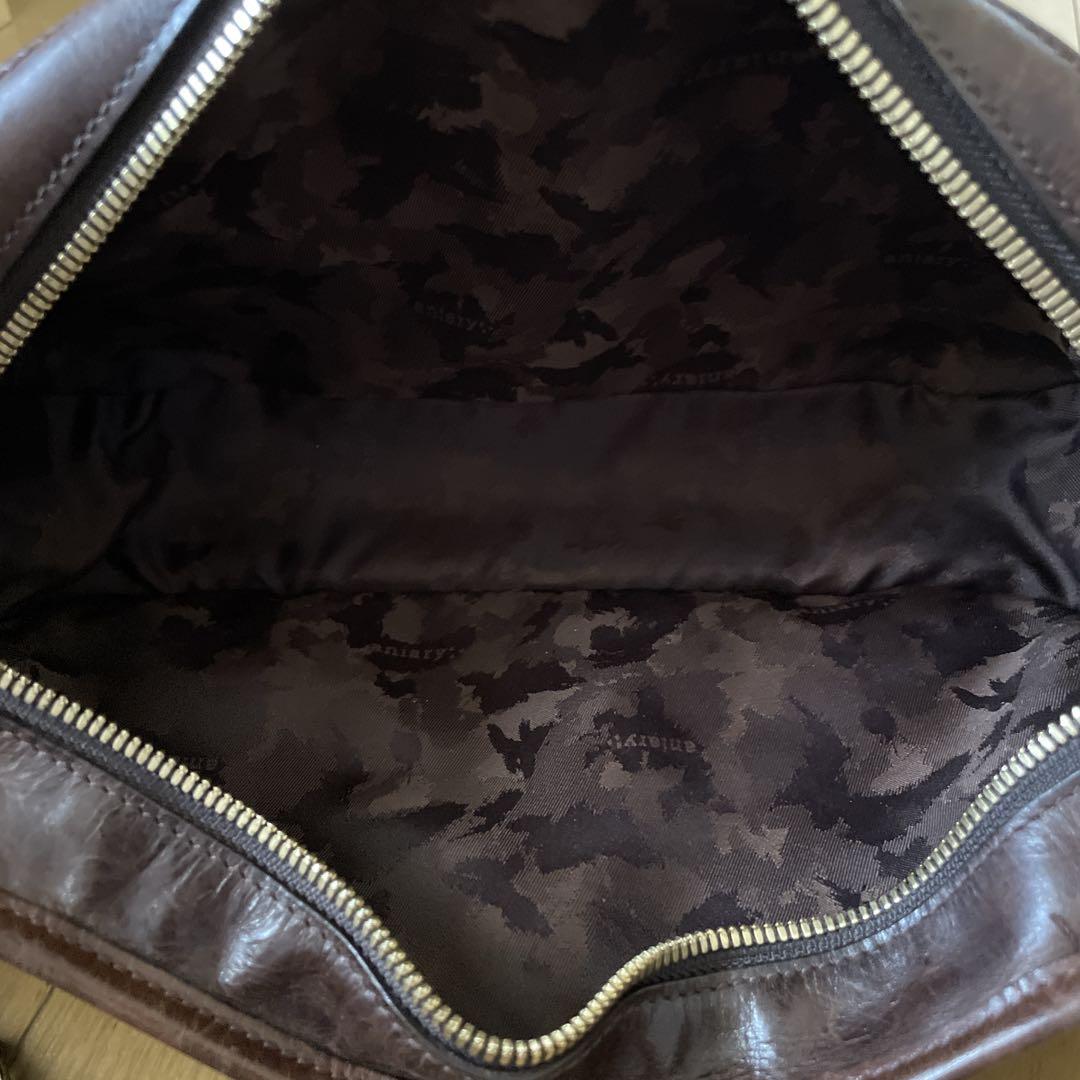 アニアリ Aniary レザーボディバッグ 11-07000 中古ダークブラウン