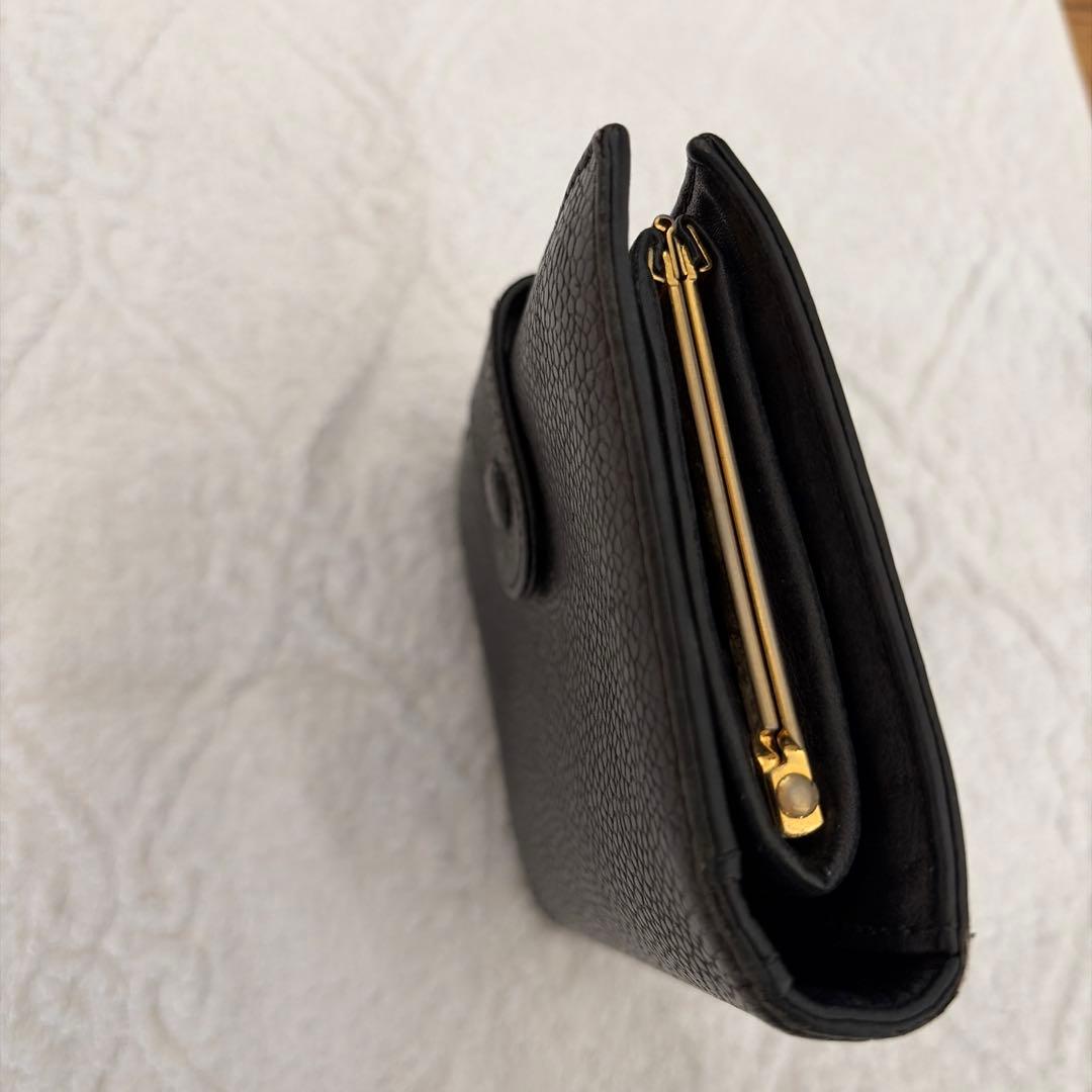 CHANEL キャビアスキンブラックレザー 二つ折り財布