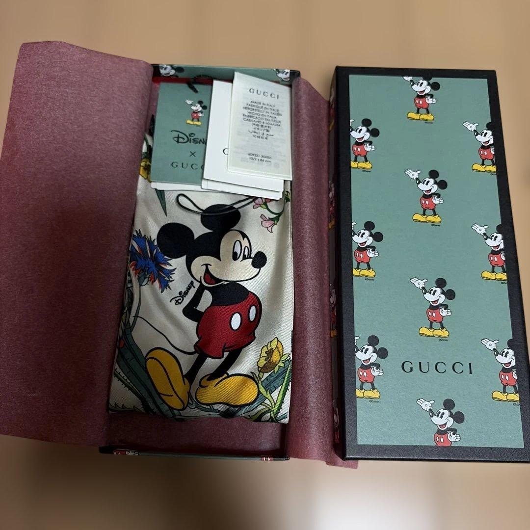GUCCI×Disney ミッキー スカーフ 10×86 cm