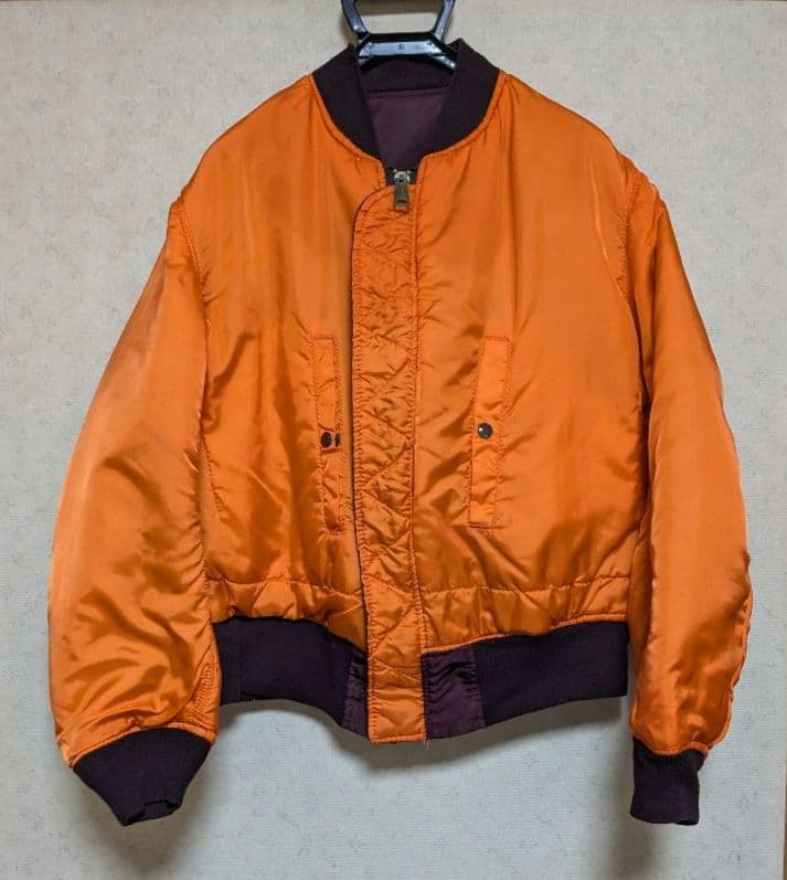 ALPHA ☆ マルーン リバーシブル MA-1 LARGE