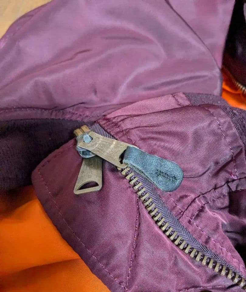 ALPHA ☆ マルーン リバーシブル MA-1 LARGE