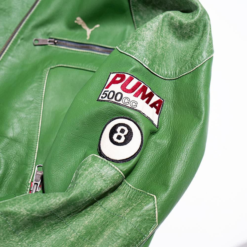 希少 PUMA レザー シングル ライダース モーター ジャケット