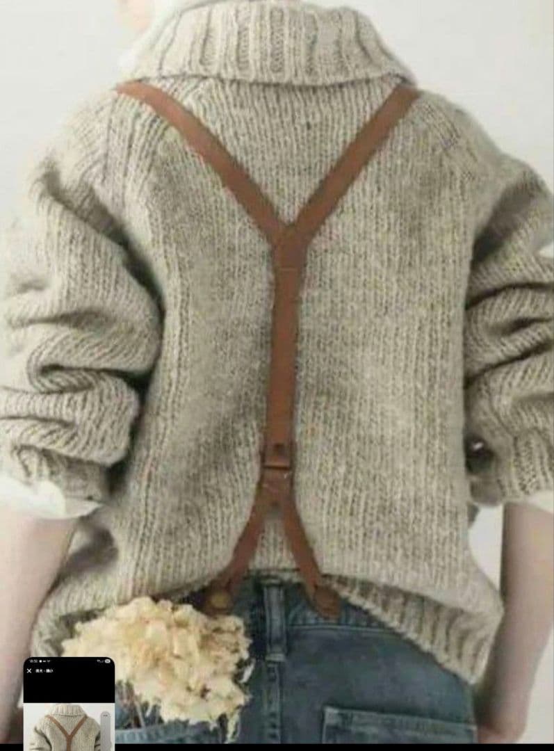 本日限定ネストローブベージュ ハイネックニット ウール