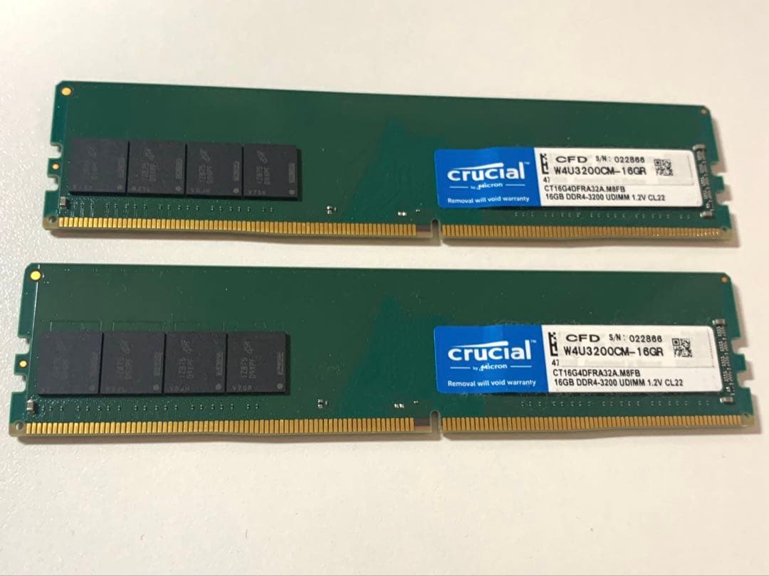 crucial DDR4-3200 16GB×2（32GB）