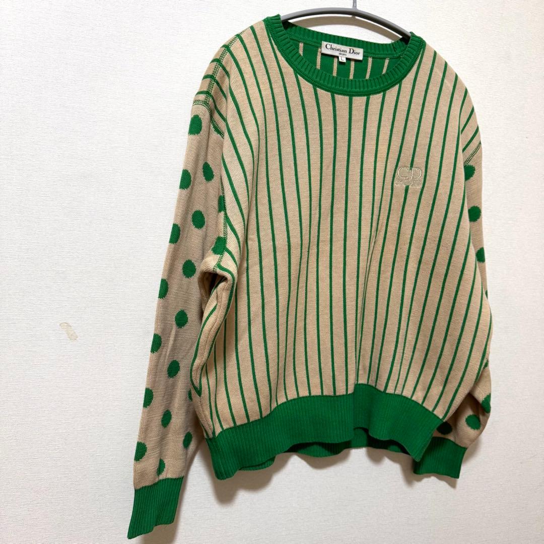 Dior クリスチャン・ディオール スポーツ コットン　ニット　セーター　L
