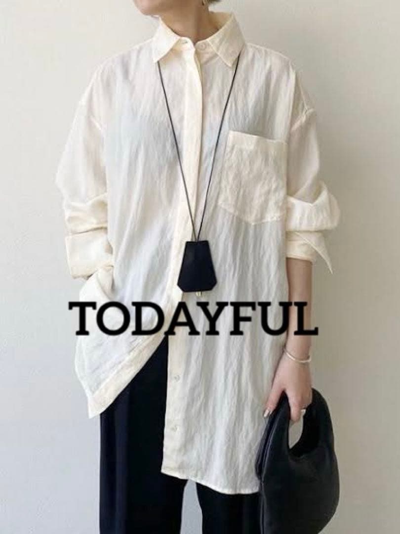 TODAYFUL Silky Pocket Shirts エクリュ 長袖シャツ