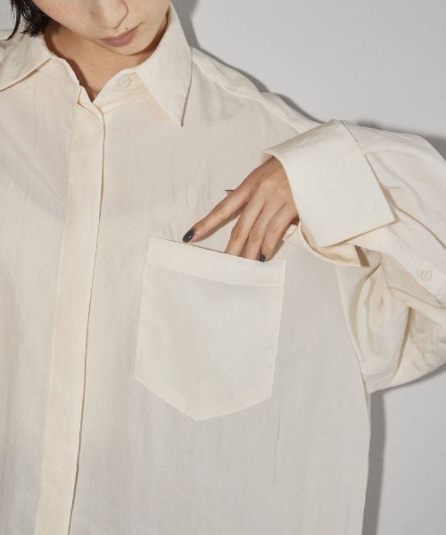 TODAYFUL Silky Pocket Shirts エクリュ 長袖シャツ