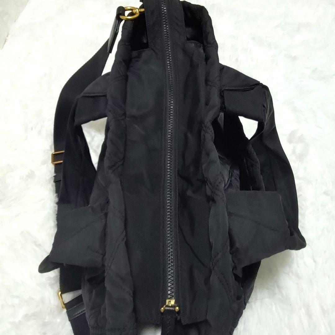 大容量 A4スッポリ2way マザーズバッグ トート キルティング 黒 付属品有