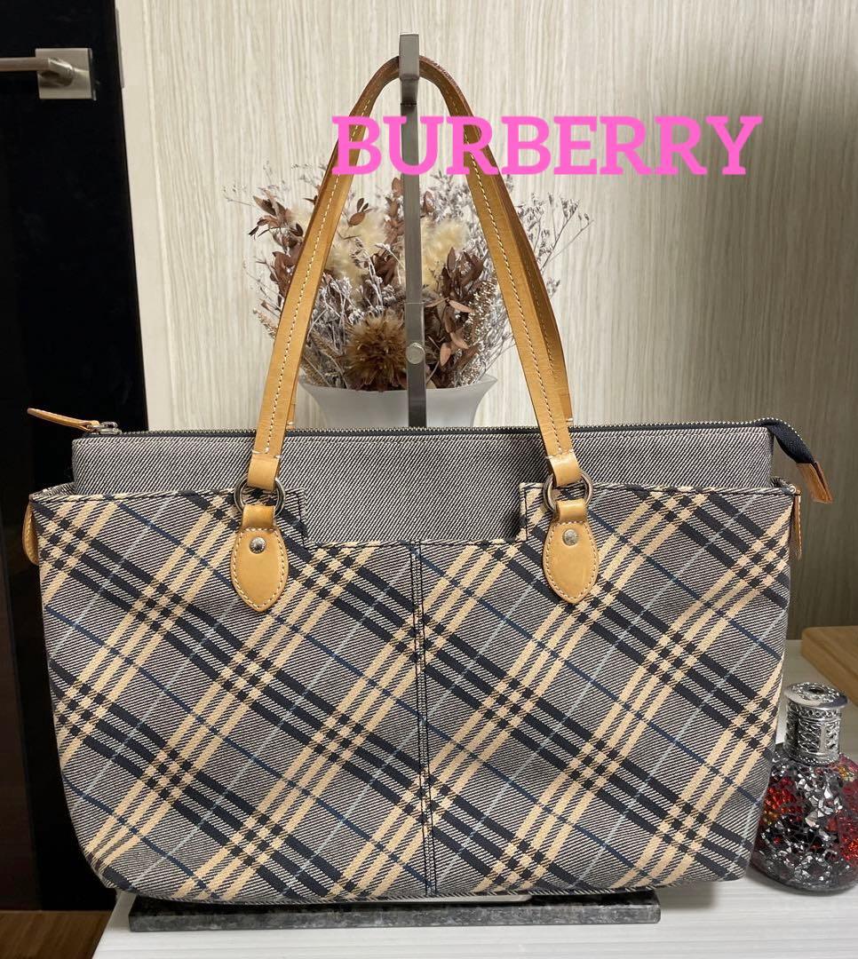人気　BURBERRY バーバリーブルーレーベル　トートバッグ　ノバチェック柄