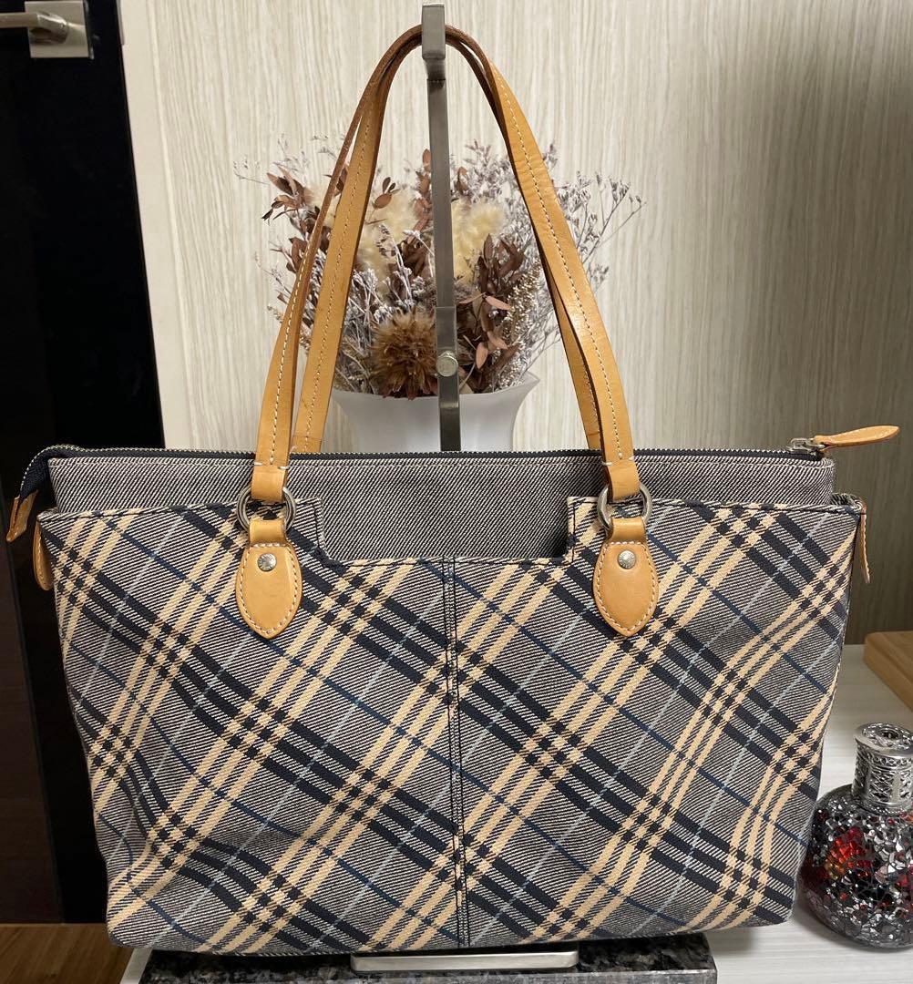 人気　BURBERRY バーバリーブルーレーベル　トートバッグ　ノバチェック柄