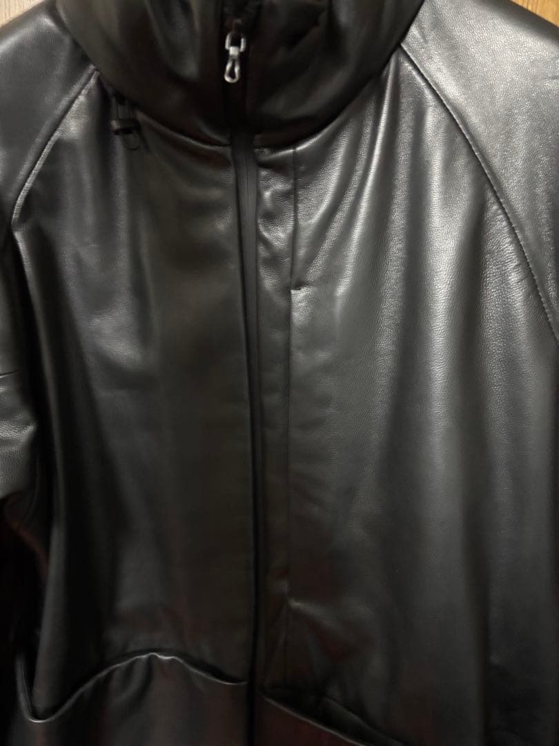 新品　定価14.3万円　ESTNATION / ラムレザーシェルパーカー