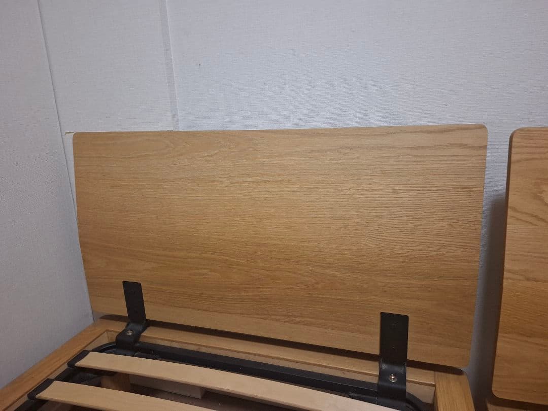 本日価格.引取願:送付可:定価81900円☆無印ベッドシングル&ヘッド脚 2つ