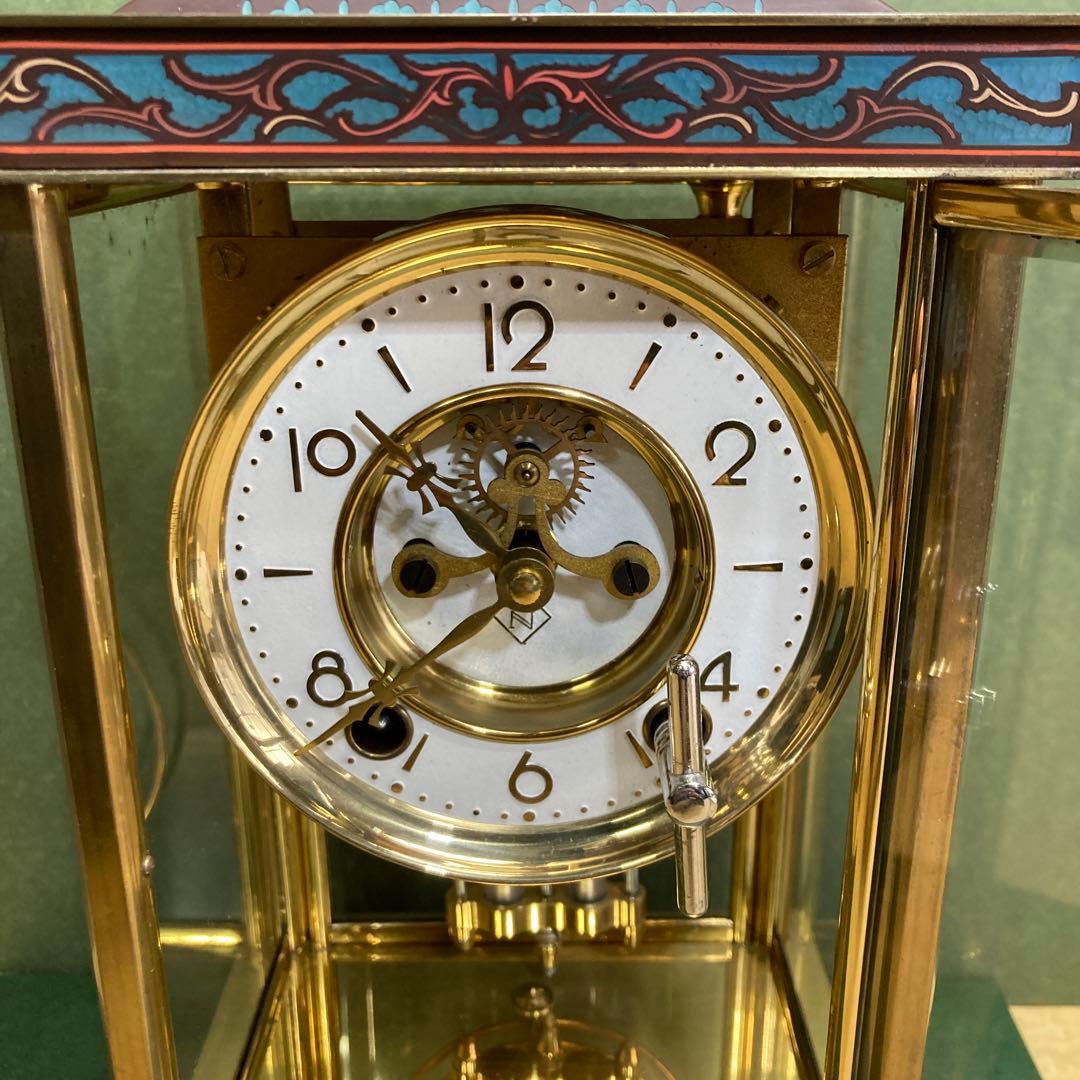 アンティーク レトロ 振り子時計 ゼンマイ式時計置時計 真鍮ゴールド